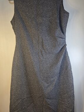 Vintage 90s David Warren Sleeveless Black and White Midi Dress